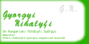 gyorgyi mihalyfi business card