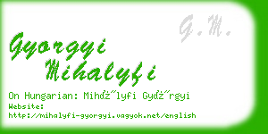 gyorgyi mihalyfi business card